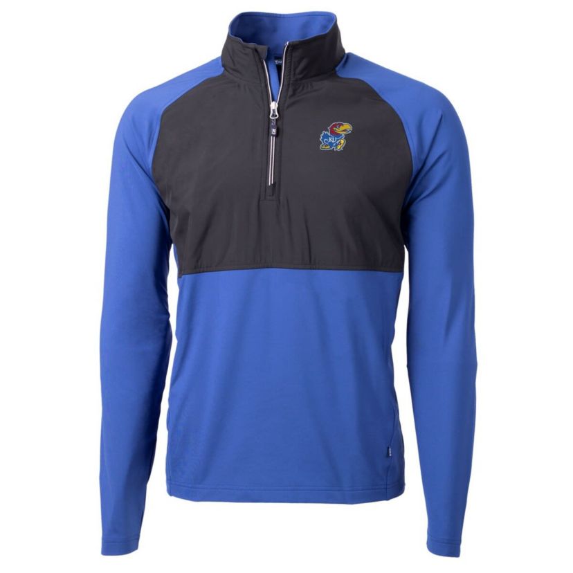 NCAA Kansas Jayhawks Adapt Eco Knit Hybrid Recycled Quarter-Zip Pullover Top