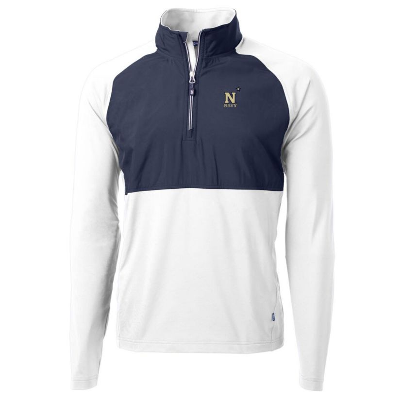 Navy Midshipmen NCAA Midshipmen Adapt Eco Knit Hybrid Recycled Quarter-Zip Pullover Top