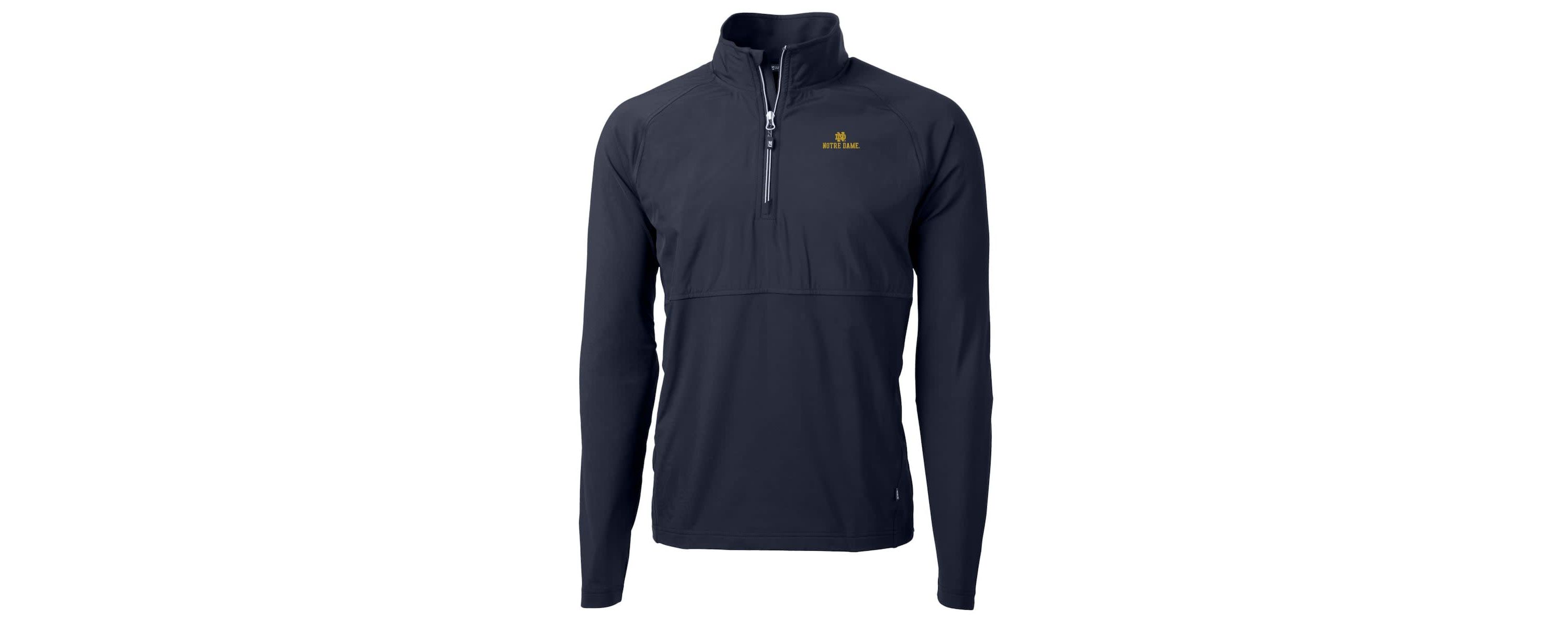 NCAA Notre Dame Fighting Irish Adapt Eco Knit Hybrid Recycled Quarter-Zip Pullover Top