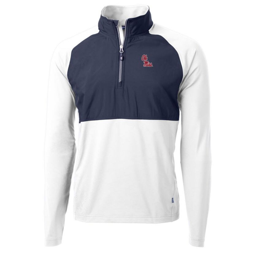 NCAA Ole Miss Rebels Adapt Eco Knit Hybrid Recycled Quarter-Zip Pullover Top