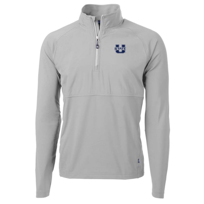 NCAA Utah State Aggies Adapt Eco Knit Hybrid Recycled Quarter-Zip Pullover Top