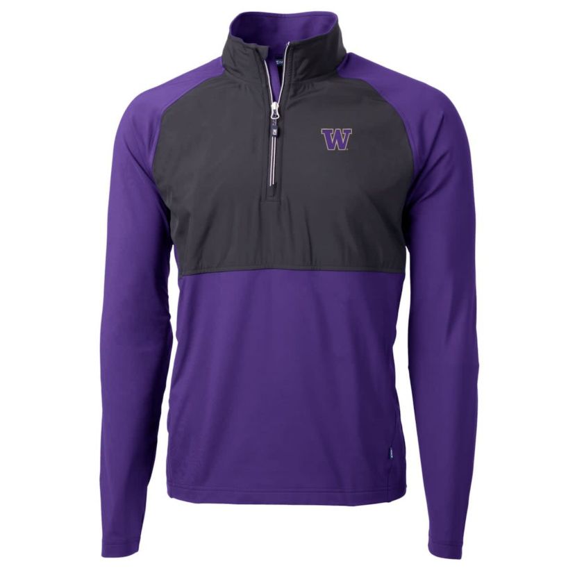 NCAA Washington Huskies Adapt Eco Knit Hybrid Recycled Quarter-Zip Pullover Top