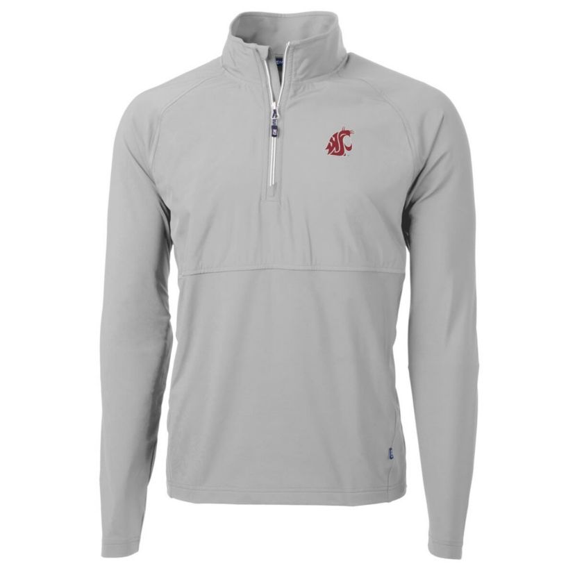 NCAA Washington State Cougars Adapt Eco Knit Hybrid Recycled Quarter-Zip Pullover Top