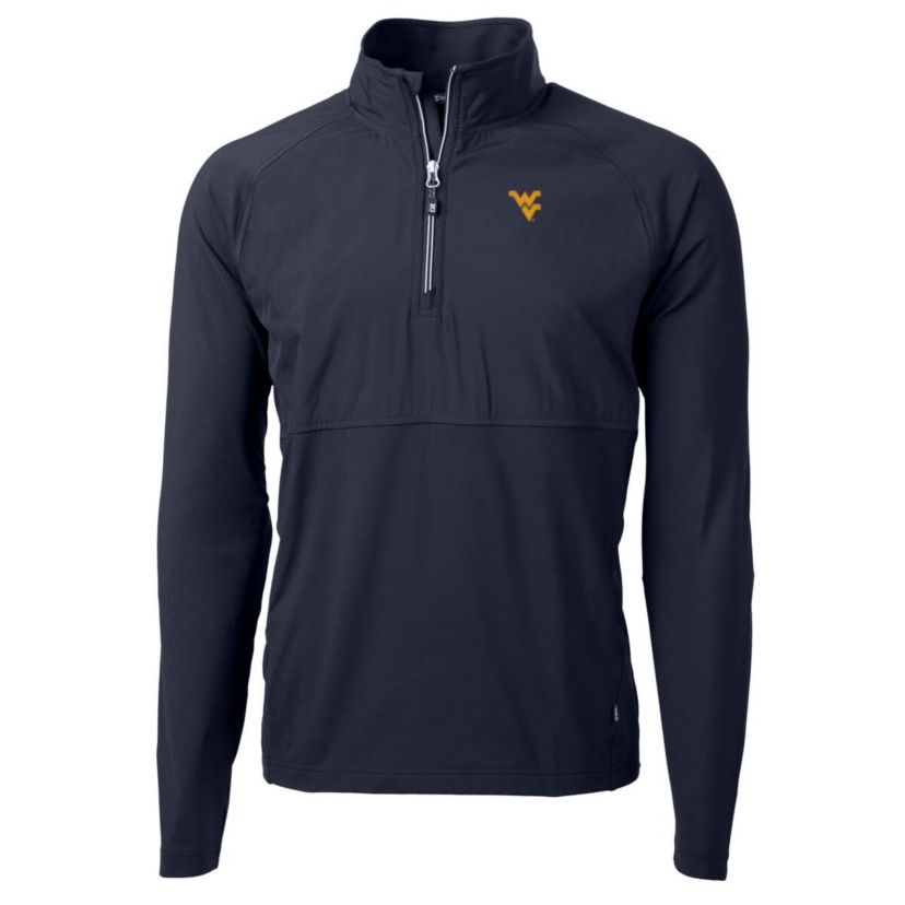 NCAA West Virginia Mountaineers Adapt Eco Knit Hybrid Recycled Quarter-Zip Pullover Top