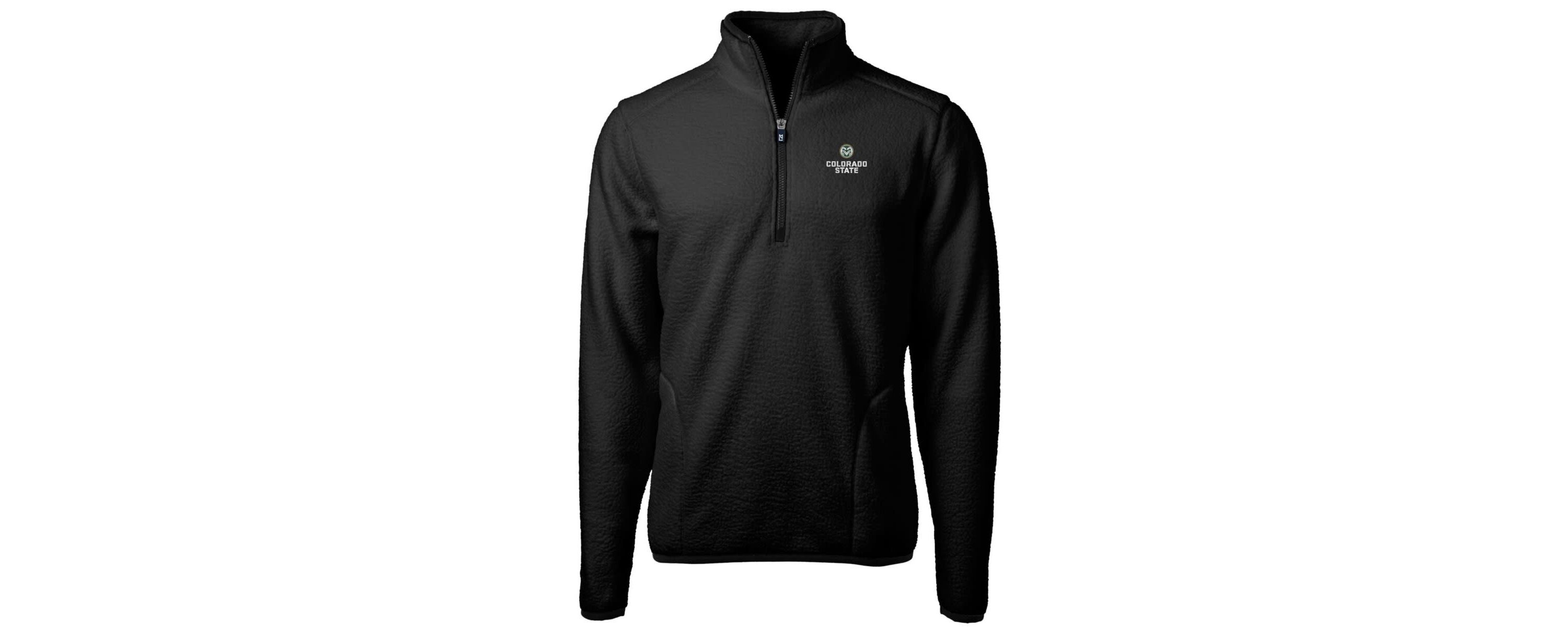 NCAA Colorado State Rams Team Logo Cascade Eco Sherpa Fleece Quarter-Zip Pullover Jacket