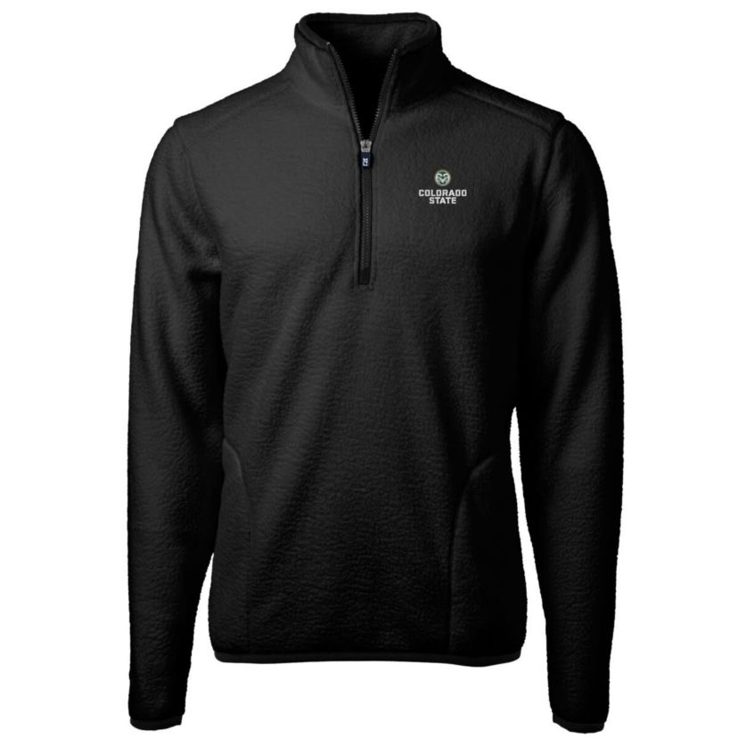 NCAA Colorado State Rams Team Logo Cascade Eco Sherpa Fleece Quarter-Zip Pullover Jacket