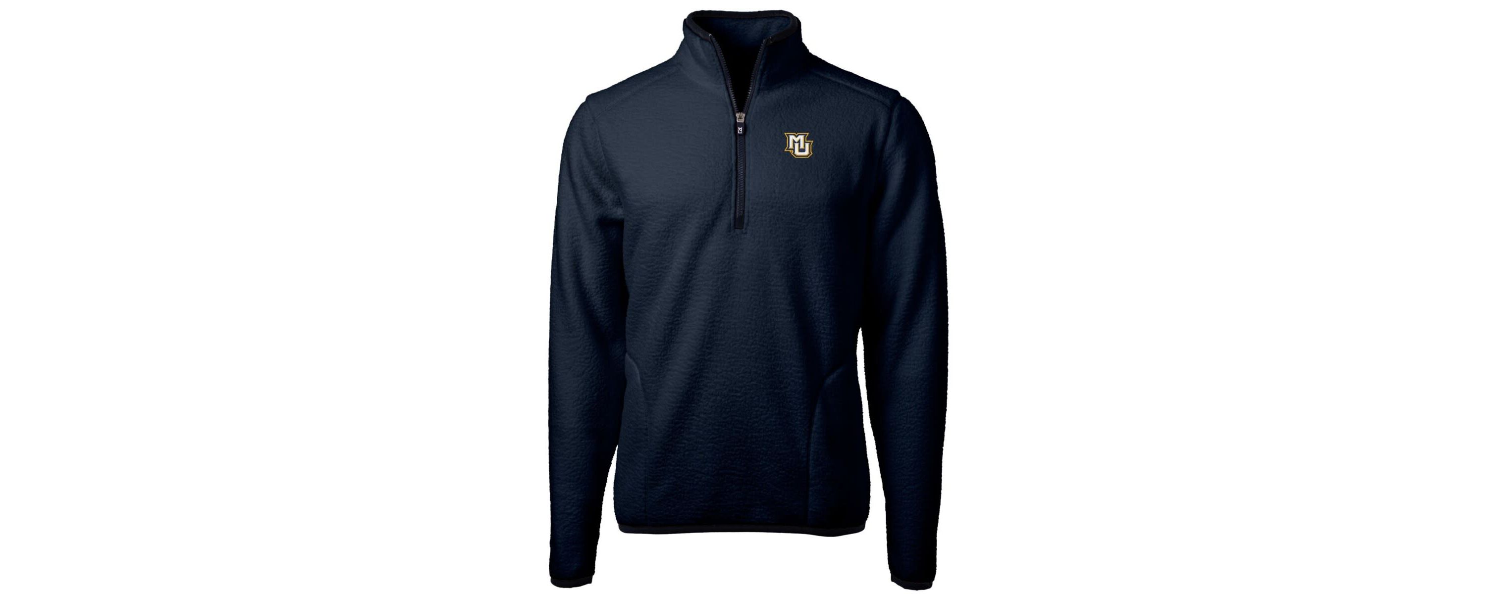NCAA Marquette Golden Eagles Team Logo Cascade Eco Sherpa Fleece Quarter-Zip Pullover Jacket
