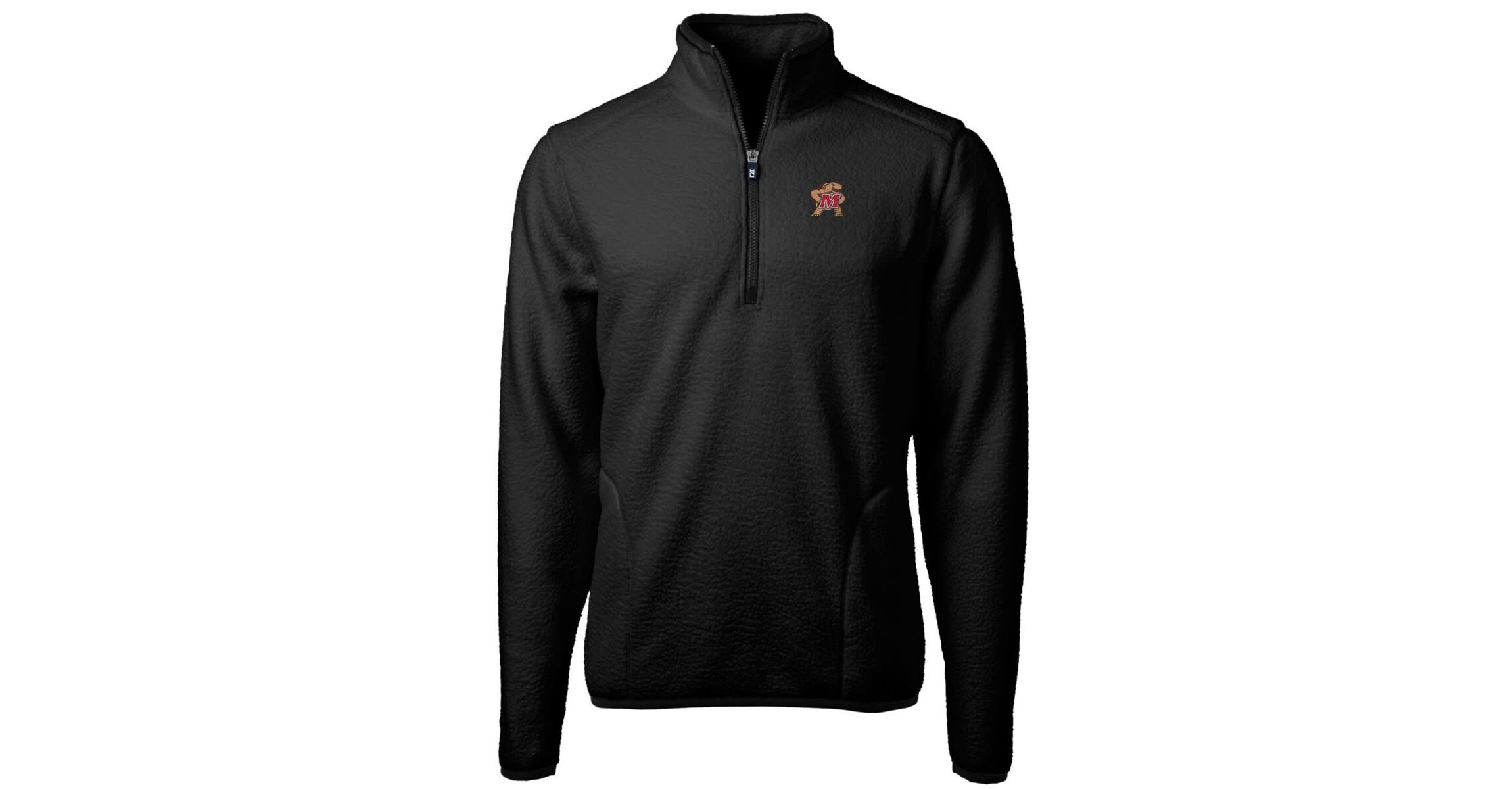 NCAA Maryland Terrapins Team Logo Cascade Eco Sherpa Fleece Quarter-Zip Pullover Jacket