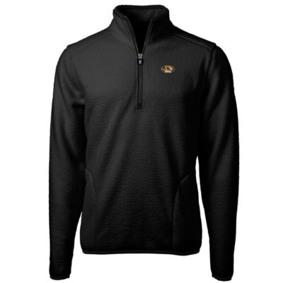 NCAA Missouri Tigers Team Logo Cascade Eco Sherpa Fleece Quarter-Zip Pullover Jacket
