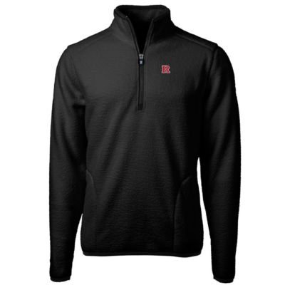 Rutgers Scarlet Knights NCAA Team Logo Cascade Eco Sherpa Fleece Quarter-Zip Pullover Jacket