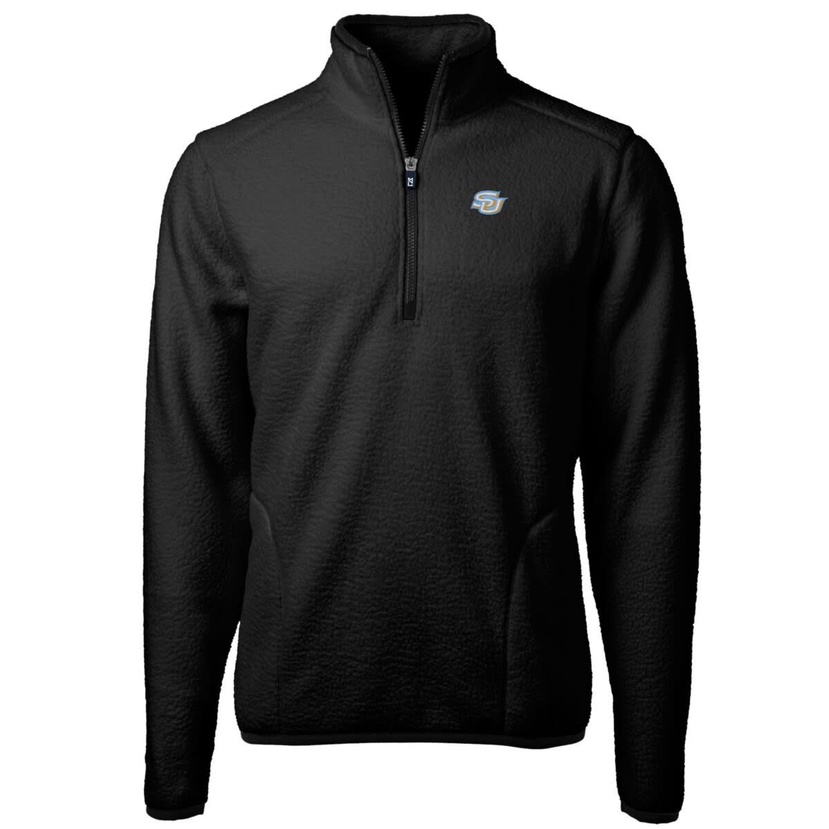 NCAA Southern University Jaguars Team Logo Cascade Eco Sherpa Fleece Quarter-Zip Pullover Jacket