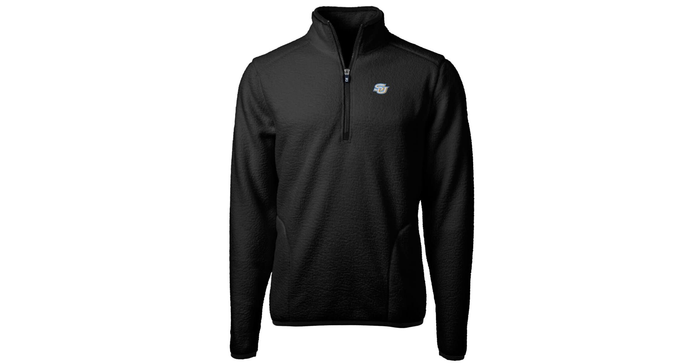 NCAA Southern University Jaguars Team Logo Cascade Eco Sherpa Fleece Quarter-Zip Pullover Jacket