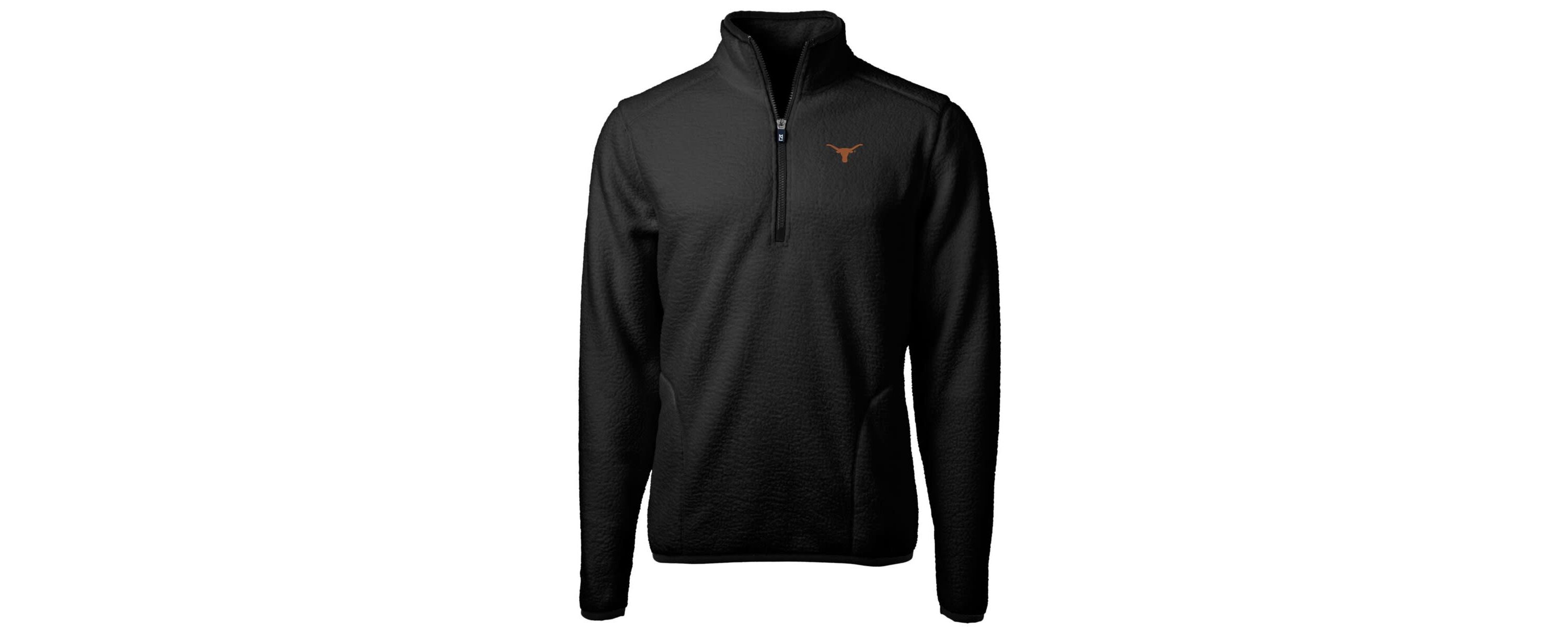 NCAA Texas Longhorns Team Logo Cascade Eco Sherpa Fleece Quarter-Zip Pullover Jacket