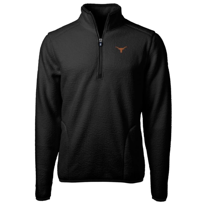 NCAA Texas Longhorns Team Logo Cascade Eco Sherpa Fleece Quarter-Zip Pullover Jacket
