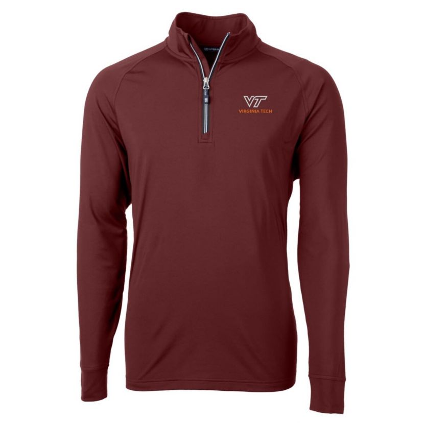 NCAA Virginia Tech Hokies Adapt Eco Knit Stretch Recycled Quarter-Zip Pullover Top