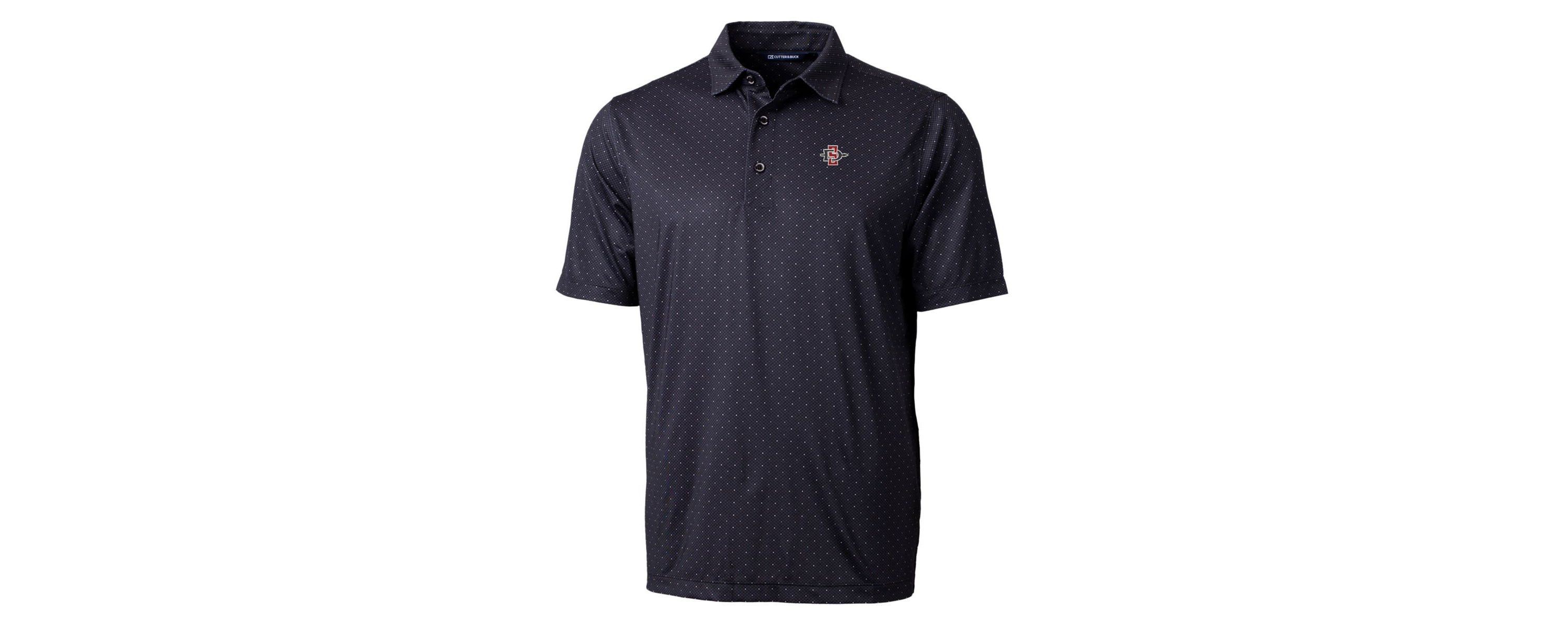 NCAA San Diego State Aztecs Pike Double Dot Print Stretch Polo