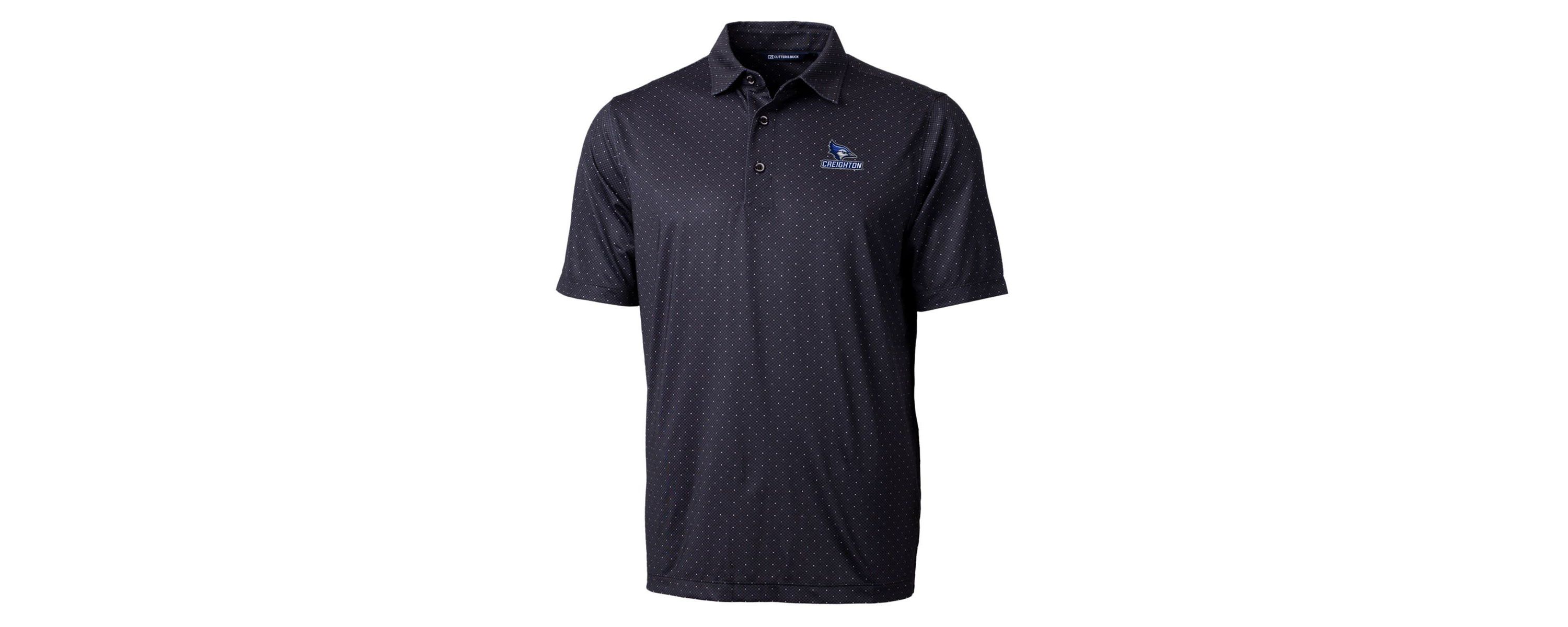 Creighton University Bluejays NCAA Creighton Bluejays Pike Double Dot Print Stretch Polo