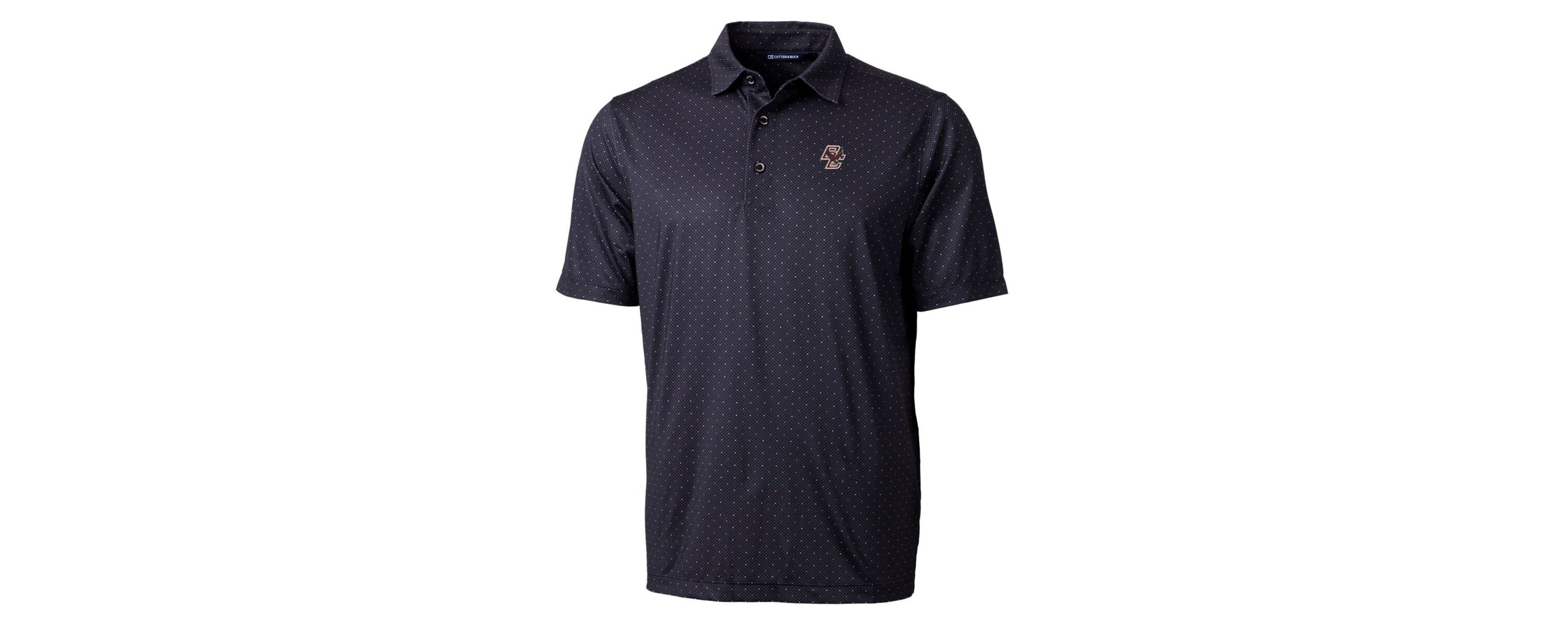 Boston College Eagles NCAA Boston NCAA Eagles Pike Double Dot Print Stretch Polo