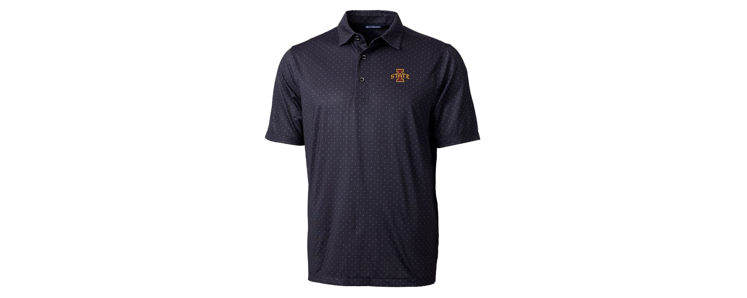 NCAA Iowa State Cyclones Pike Double Dot Print Stretch Polo