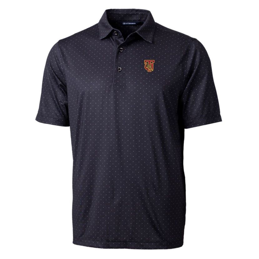 NCAA Tuskegee Golden Tigers Pike Double Dot Print Stretch Polo