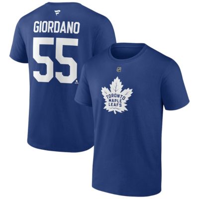 Men's NHL Fanatics Mark Giordano Toronto Maple Leafs Authentic Stack Name & Number T-Shirt, Blue, XL