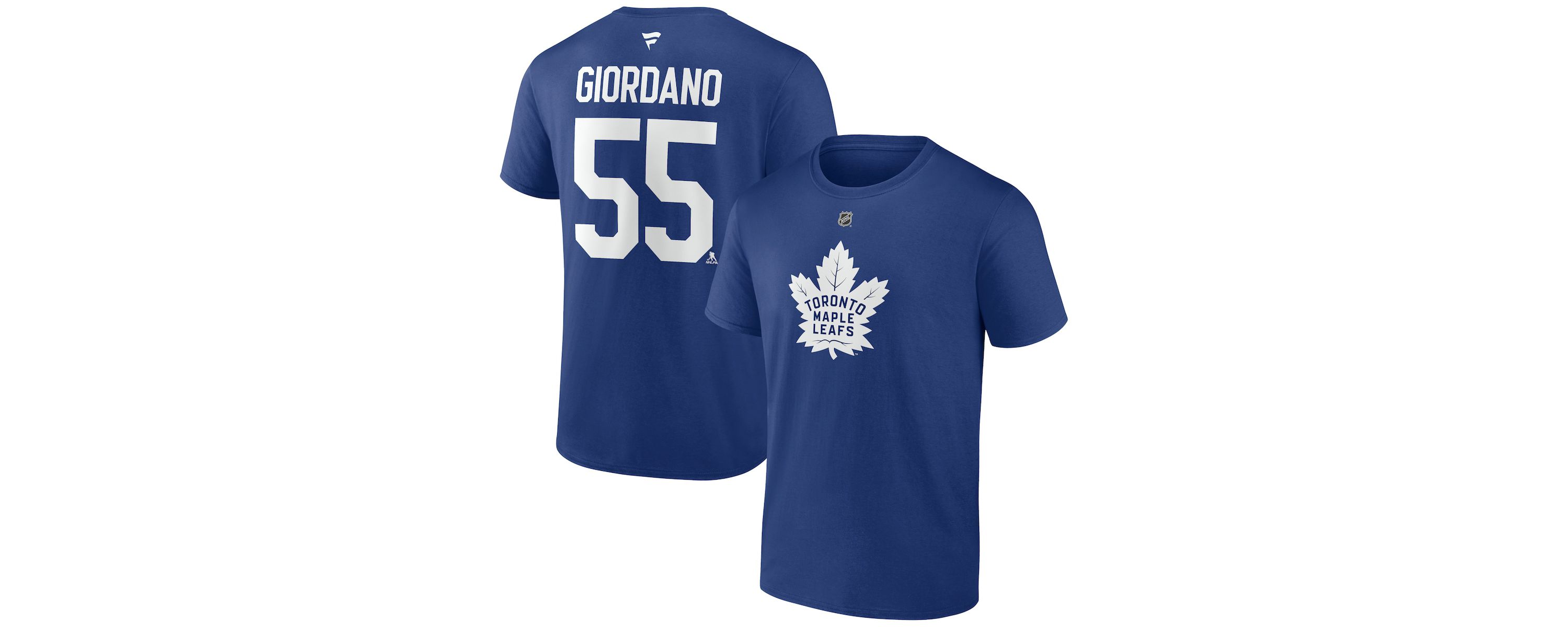 NHL Fanatics Mark Giordano Toronto Maple Leafs Authentic Stack Name & Number T-Shirt