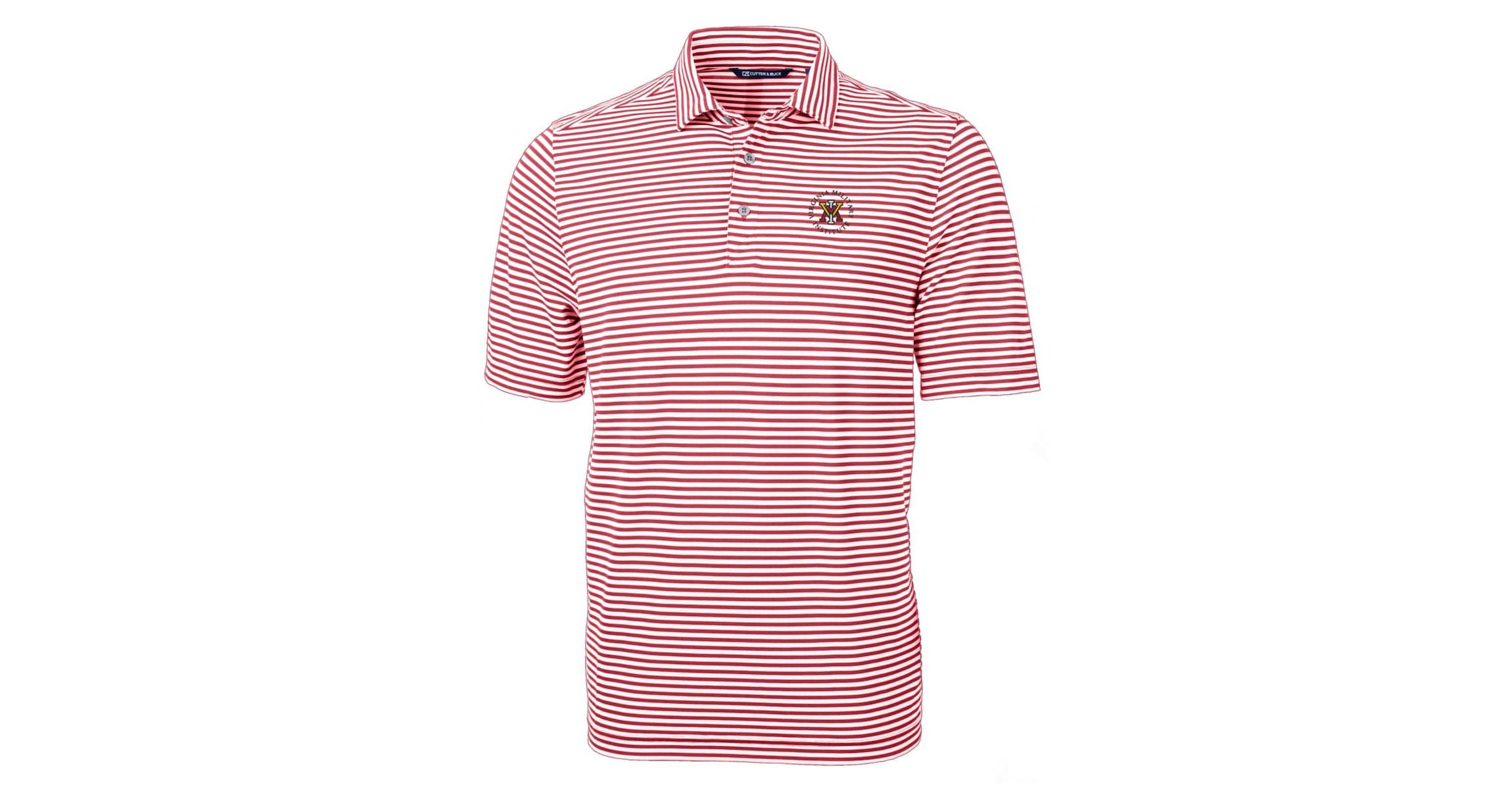 NCAA Virginia Military Institute Keydets Virtue Eco Pique Stripe Recycled Polo