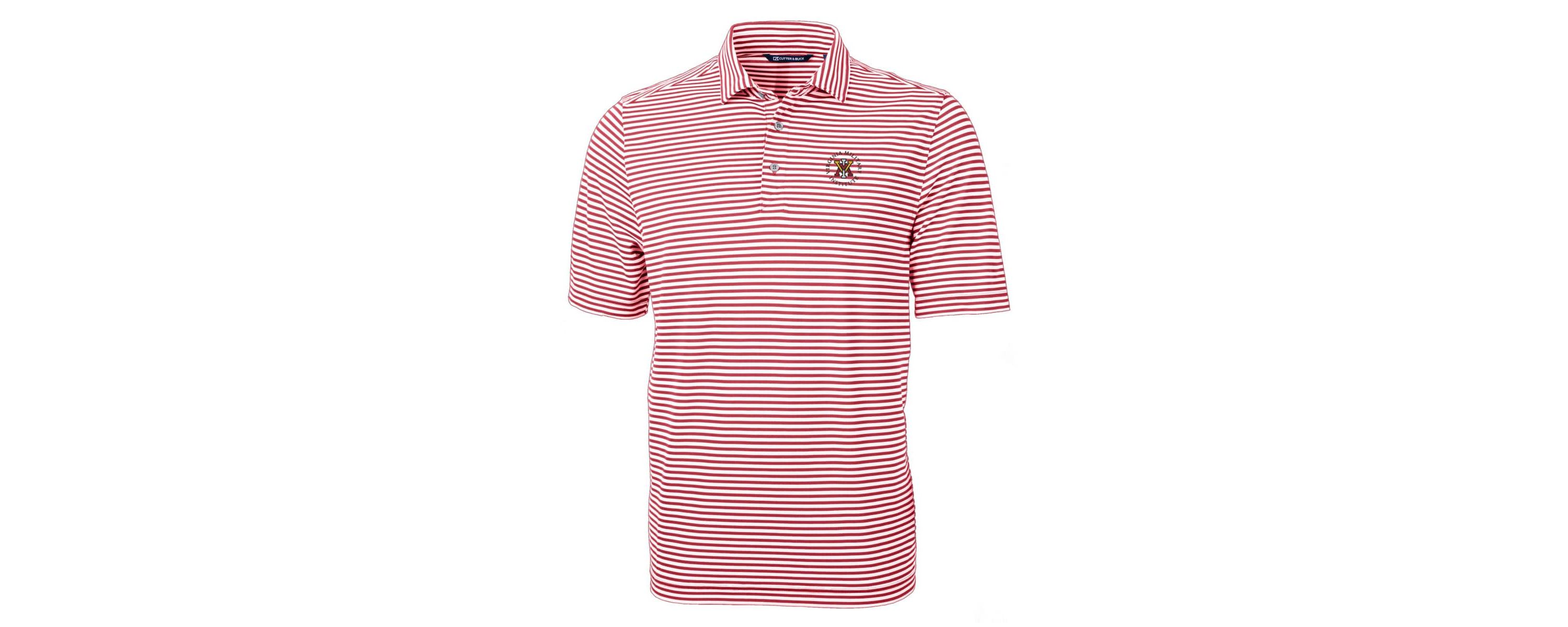 NCAA Virginia Military Institute Keydets Virtue Eco Pique Stripe Recycled Polo