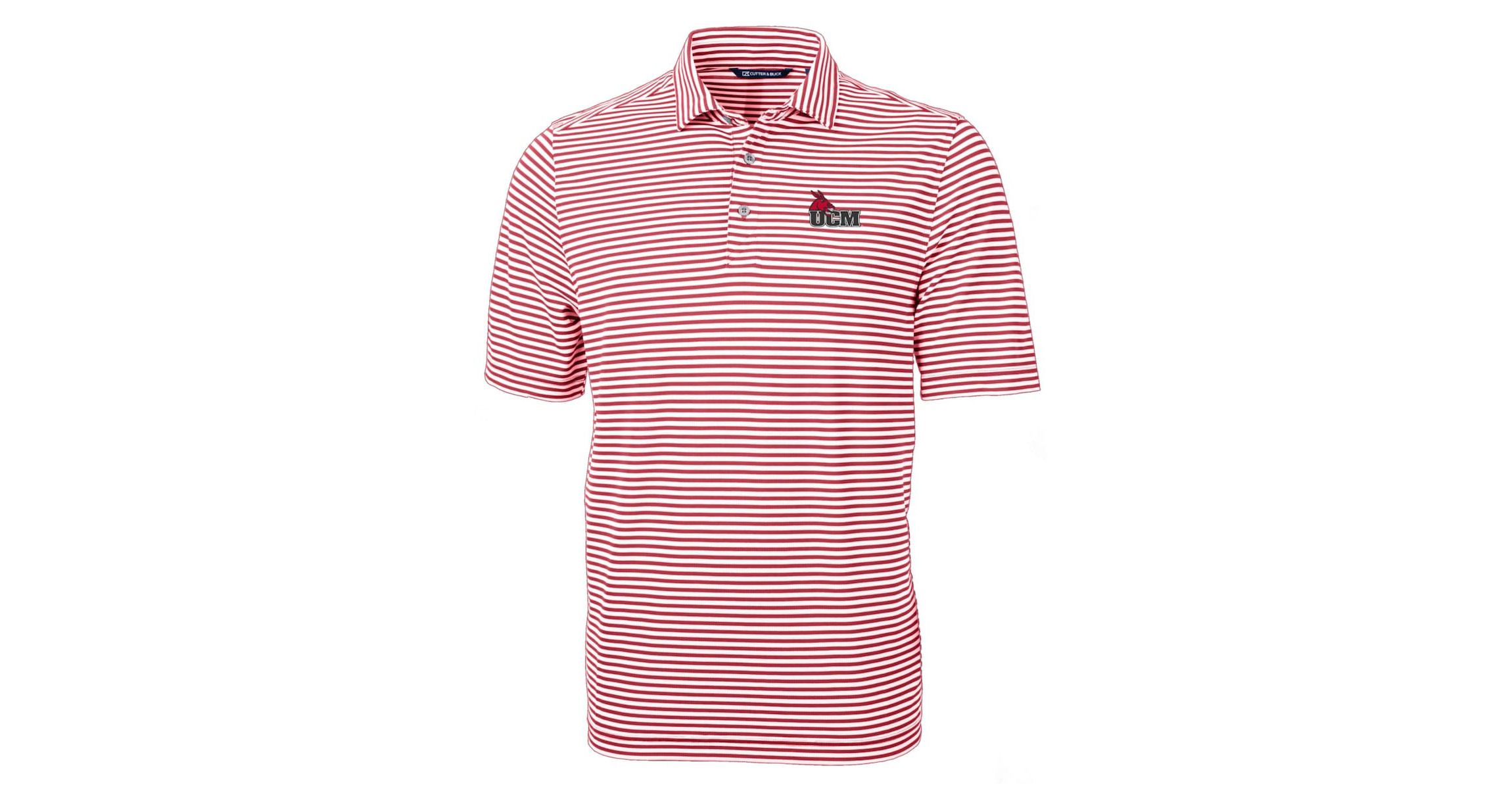 NCAA Central Missouri Mules Virtue Eco Pique Stripe Recycled Polo