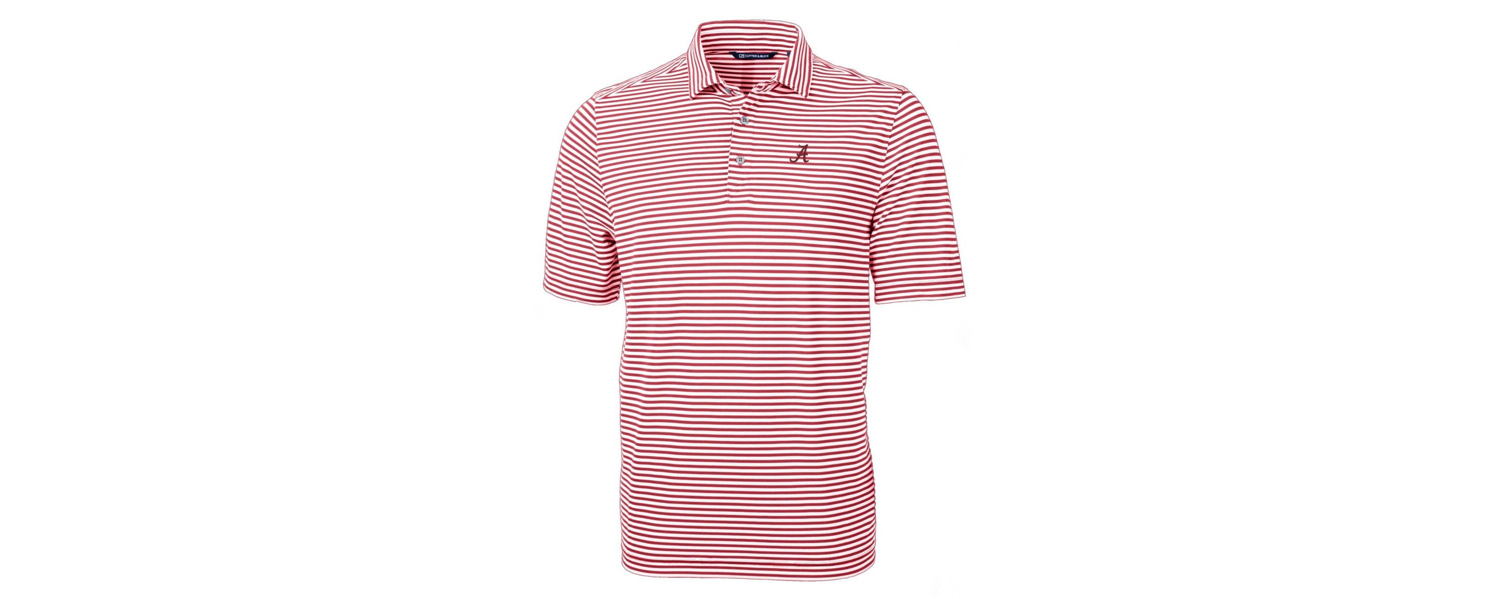 Alabama Crimson Tide NCAA Alabama Tide Virtue Eco Pique Stripe Recycled Polo