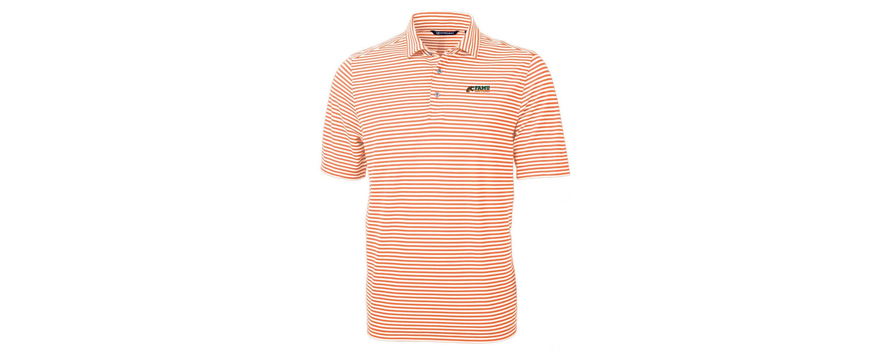 NCAA Florida A&M Rattlers Virtue Eco Pique Stripe Recycled Polo
