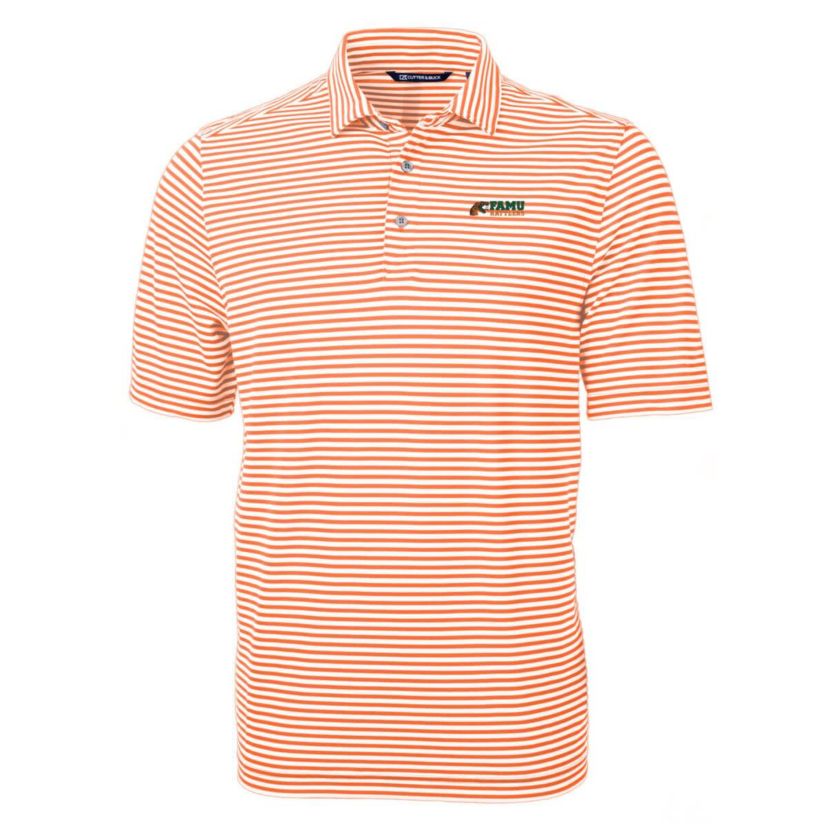 NCAA Florida A&M Rattlers Virtue Eco Pique Stripe Recycled Polo