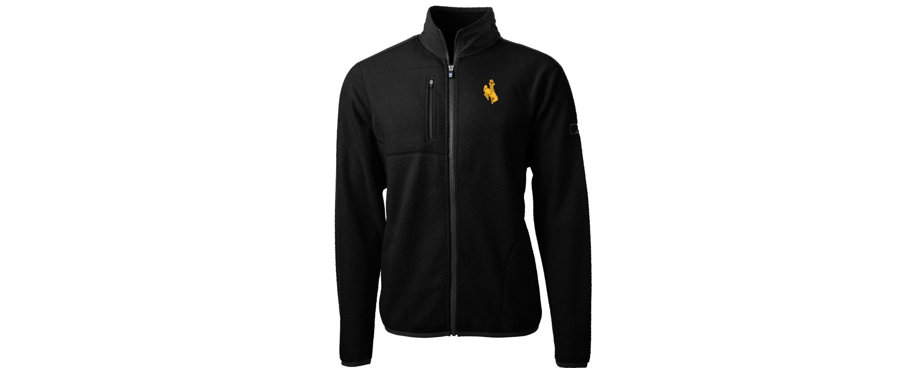 NCAA Wyoming Cowboys Team Logo Cascade Eco Sherpa Fleece Full-Zip Jacket