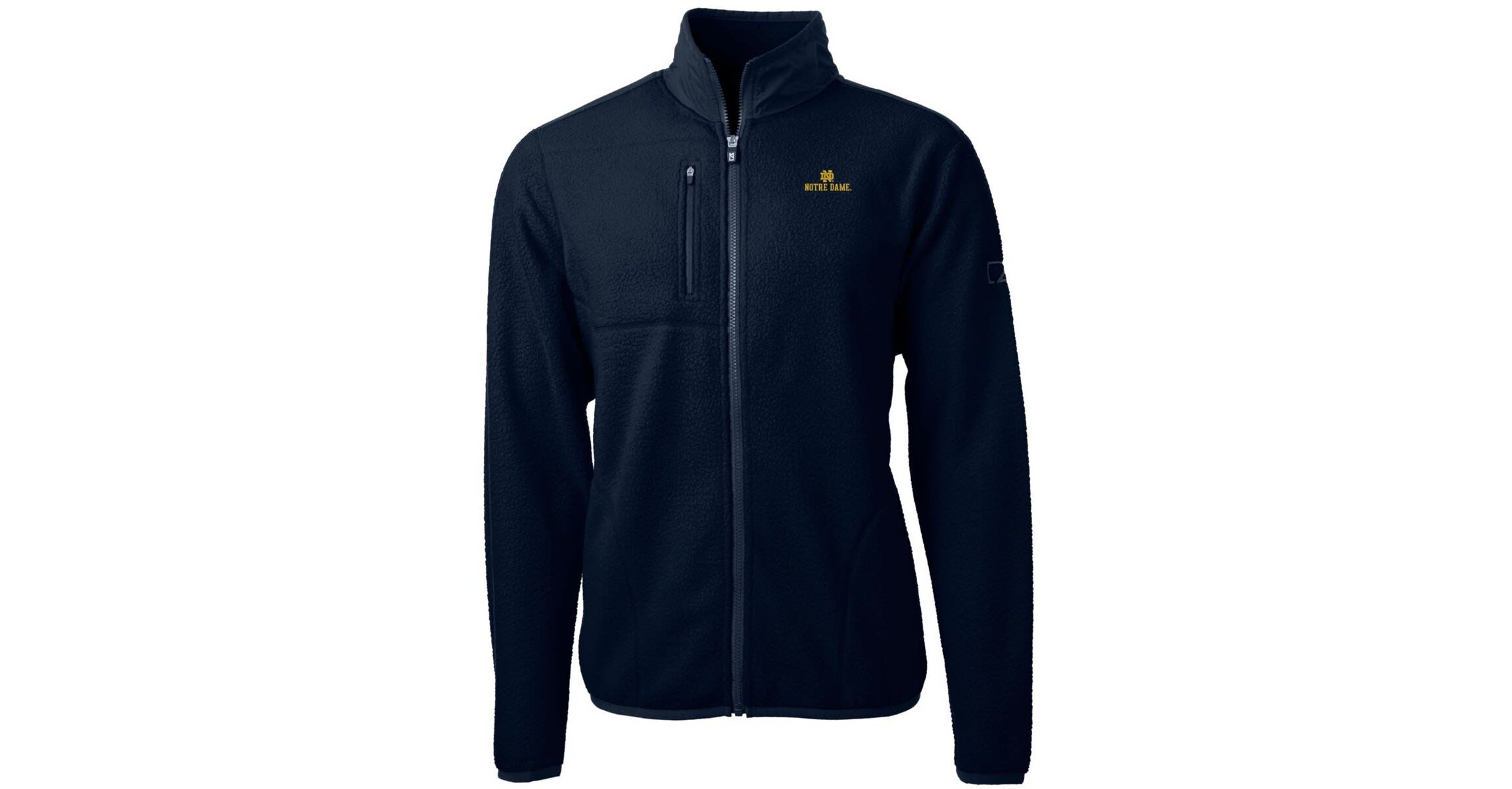 NCAA Notre Dame Fighting Irish Team Logo Cascade Eco Sherpa Fleece Full-Zip Jacket