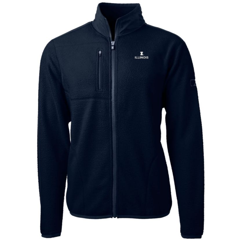 NCAA Illinois Fighting Illini Team Logo Cascade Eco Sherpa Fleece Full-Zip Jacket