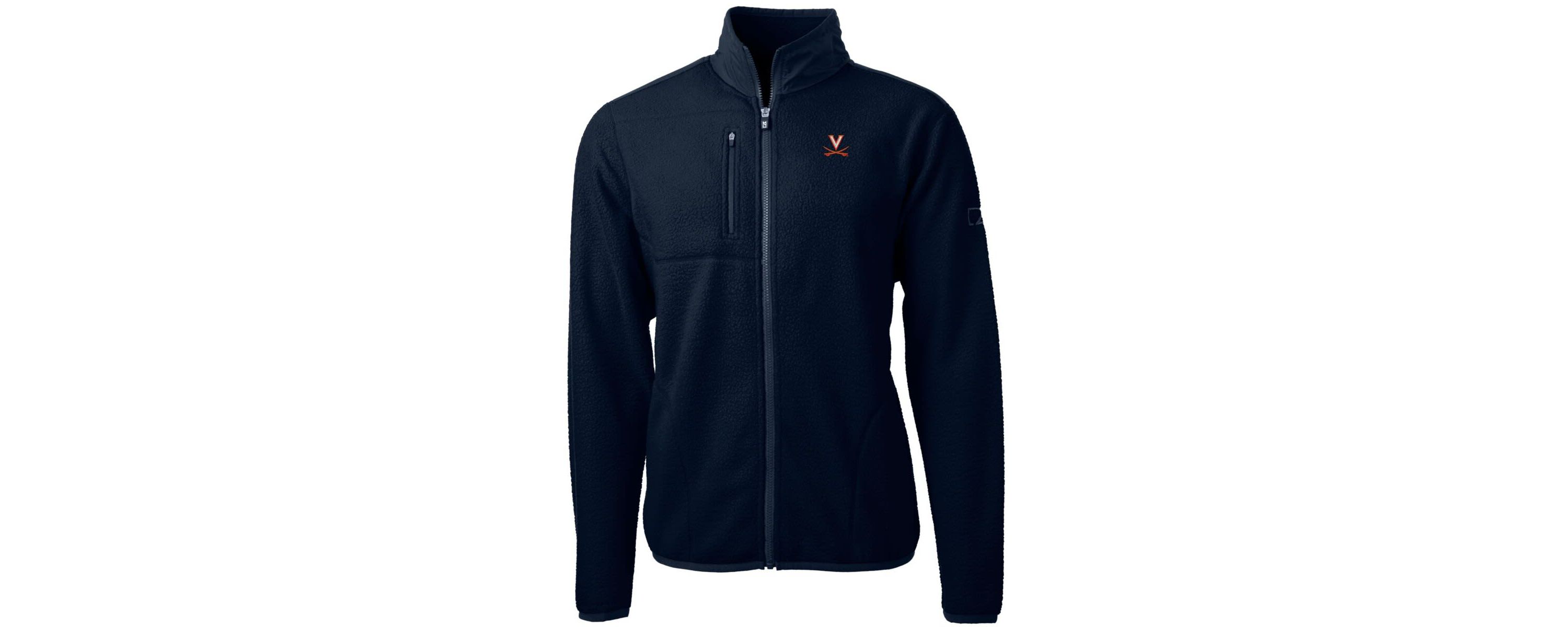 NCAA Virginia Cavaliers Team Logo Cascade Eco Sherpa Fleece Full-Zip Jacket