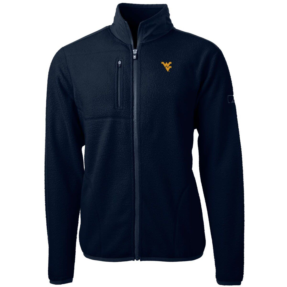 NCAA West Virginia Mountaineers Team Logo Cascade Eco Sherpa Fleece Full-Zip Jacket