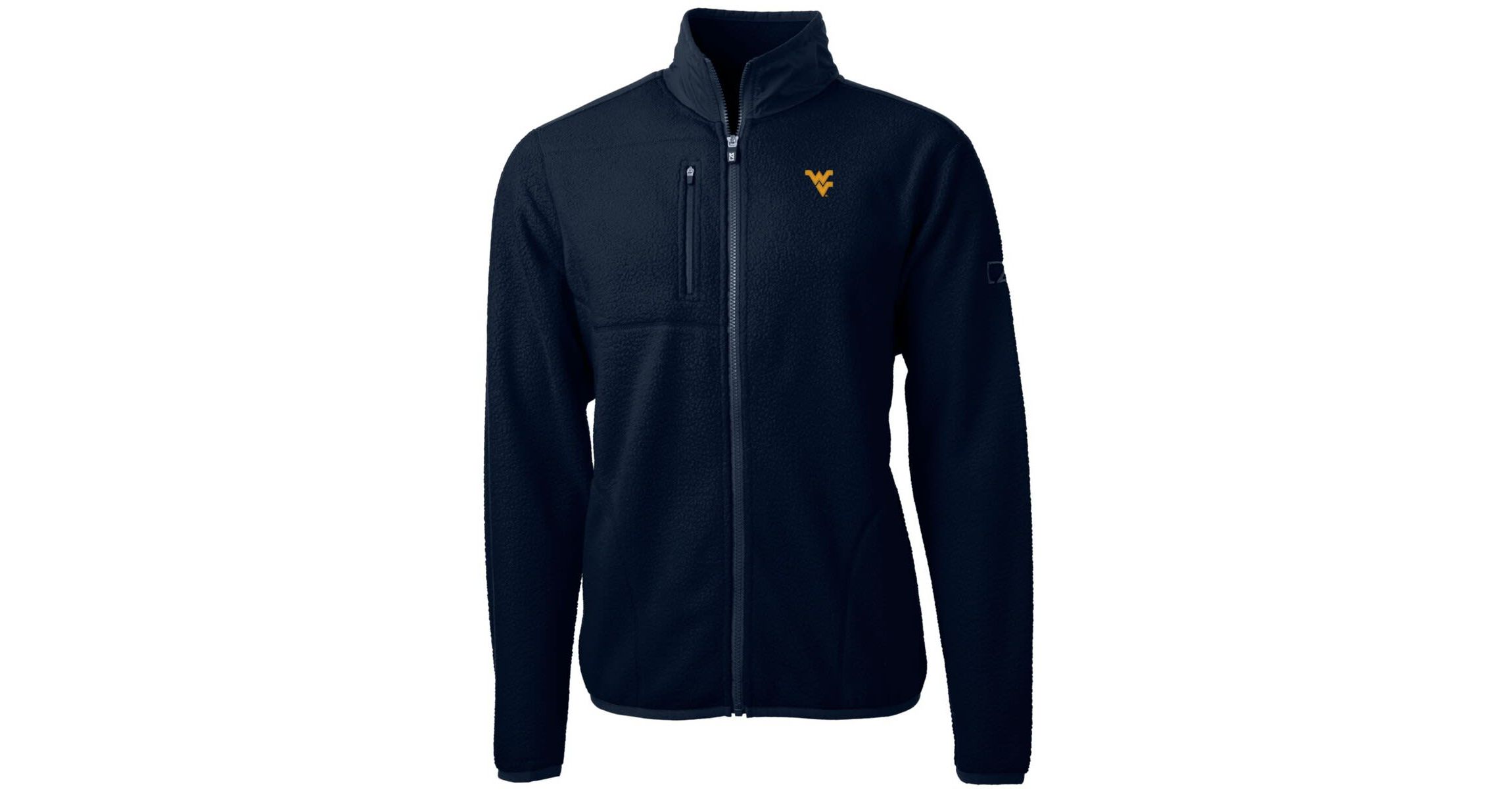 NCAA West Virginia Mountaineers Team Logo Cascade Eco Sherpa Fleece Full-Zip Jacket