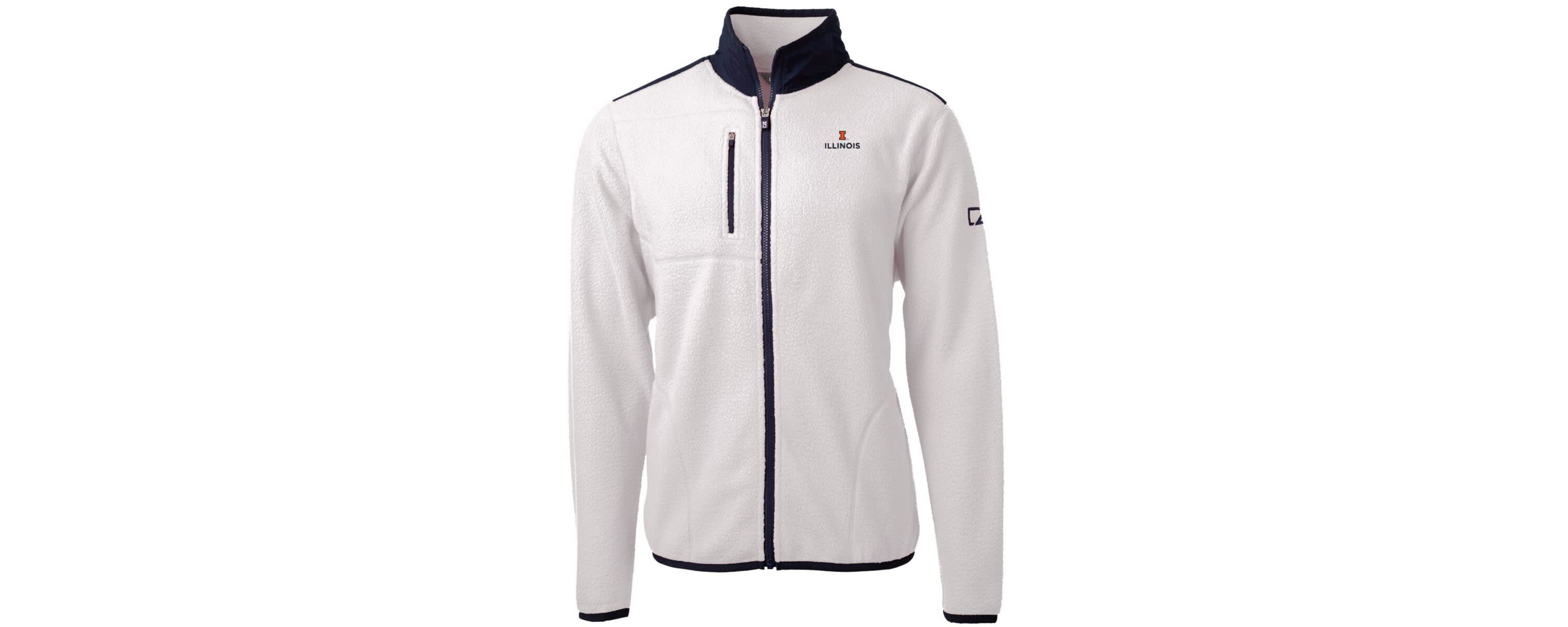 NCAA Illinois Fighting Illini Team Logo Cascade Eco Sherpa Fleece Full-Zip Jacket