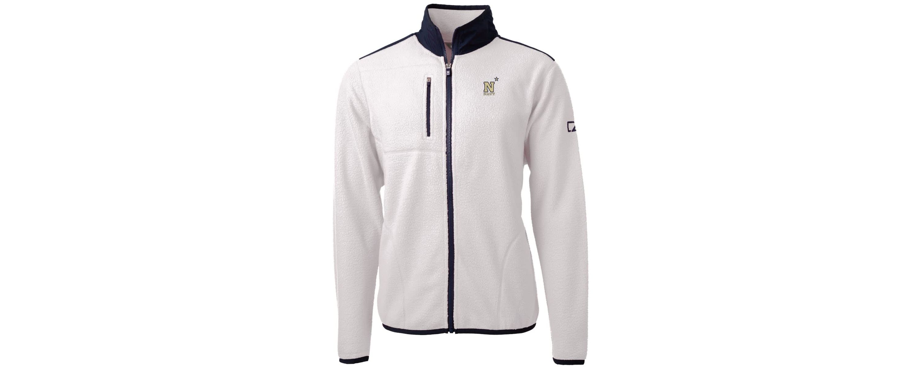 Navy Midshipmen NCAA Midshipmen Team Logo Cascade Eco Sherpa Fleece Full-Zip Jacket