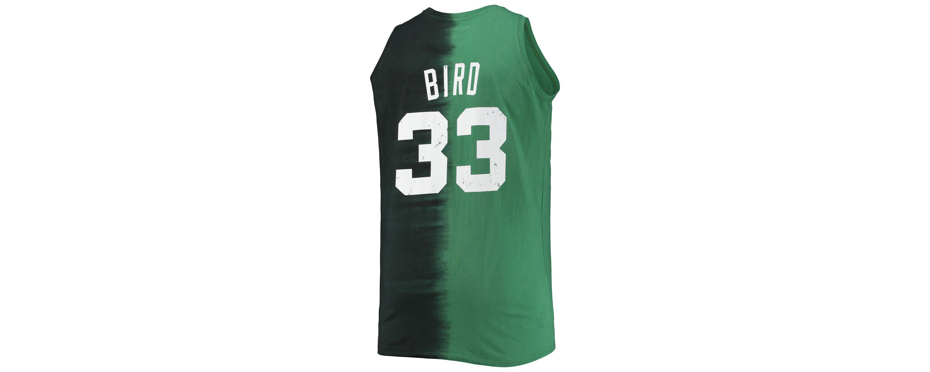 NBA Larry Bird Black/Kelly Boston Celtics Big & Tall Tie-Dye Player Tank Top