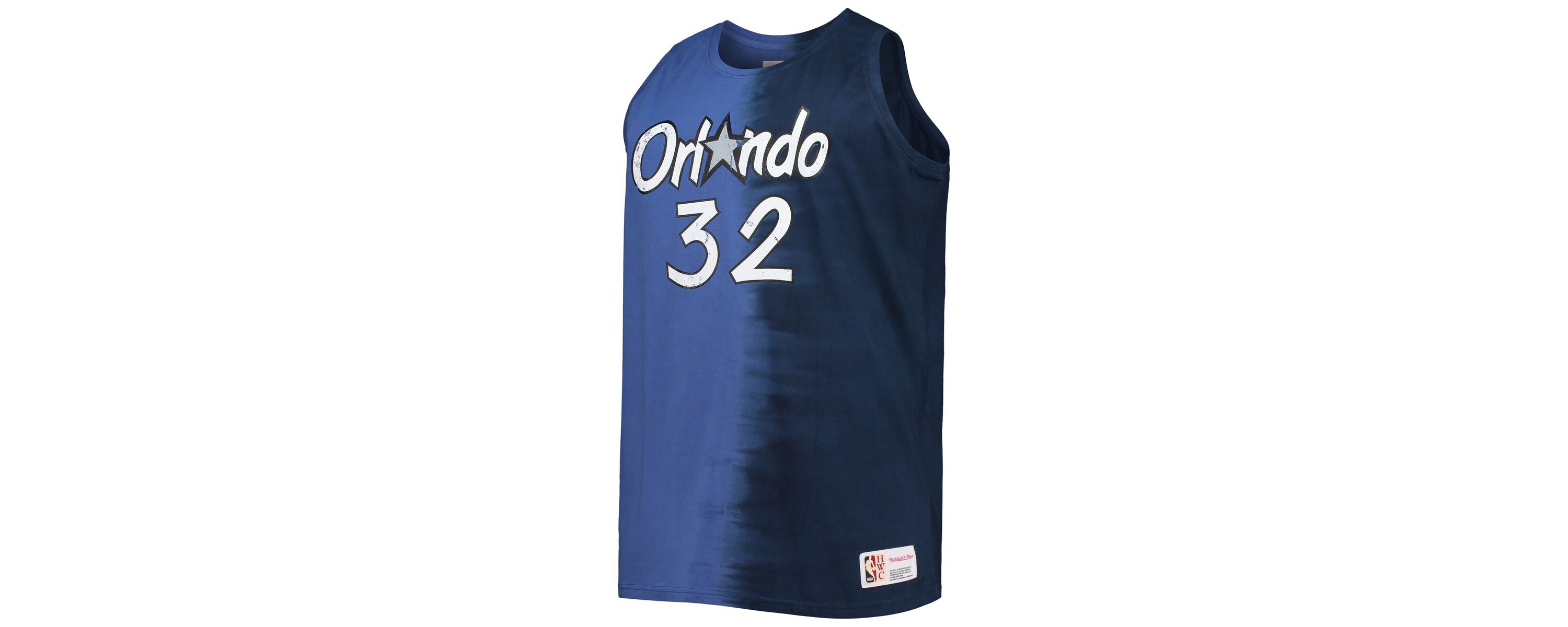 NBA Shaquille ONeal Blue/Navy Orlando Magic Big & Tall Tie-Dye Player Tank Top