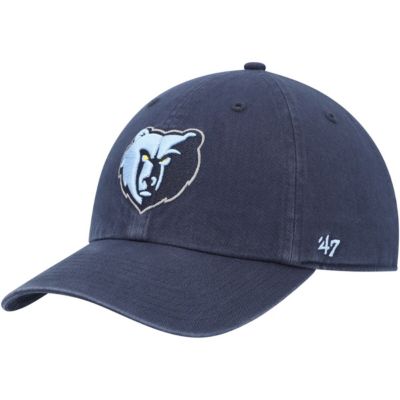 '47 Men's NBA Memphis Grizzlies Primary Logo Clean Up Adjustable Hat, Navy Blue