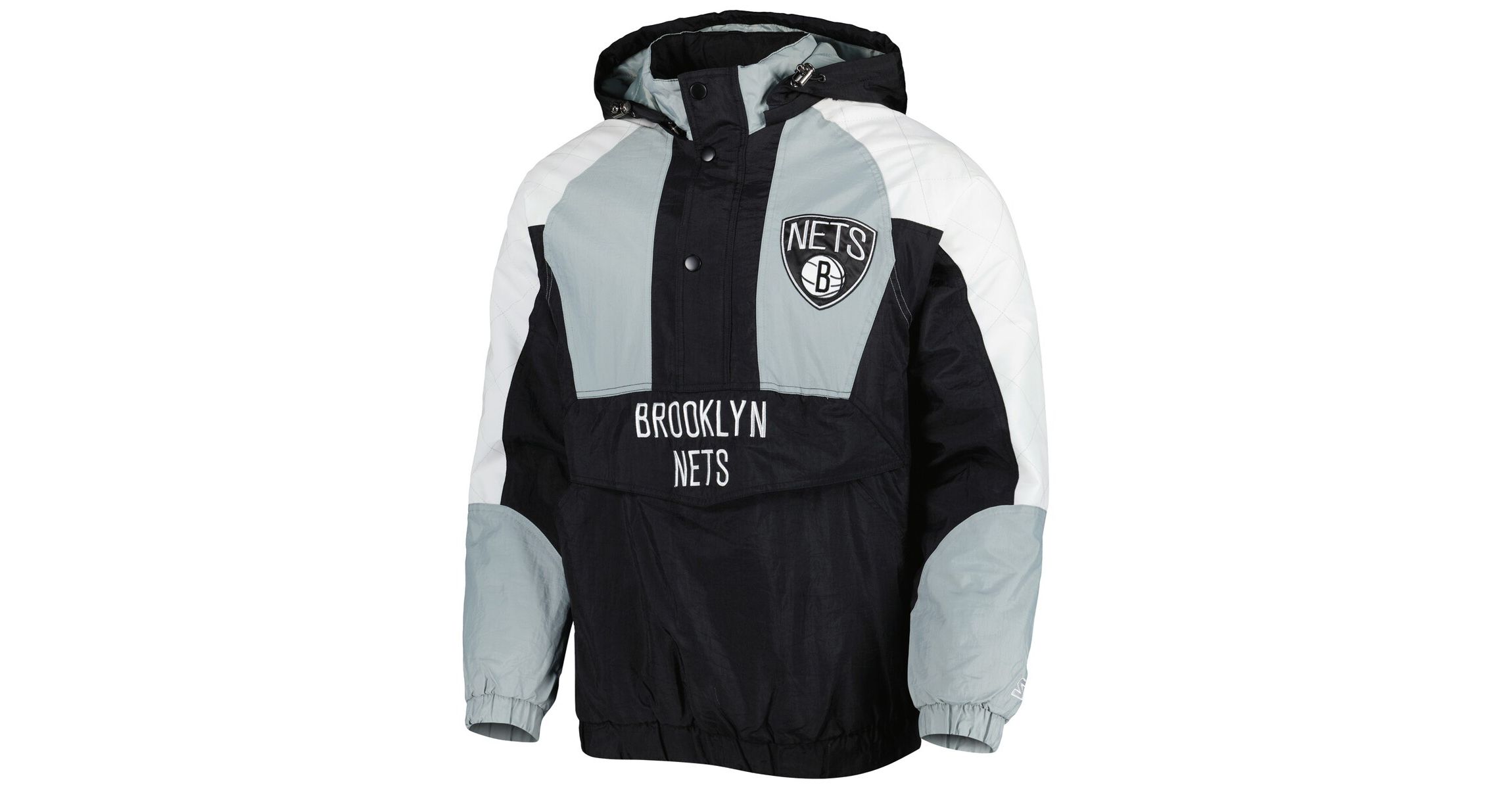 NBA Brooklyn Nets Body Check Raglan Hoodie Half-Zip Jacket