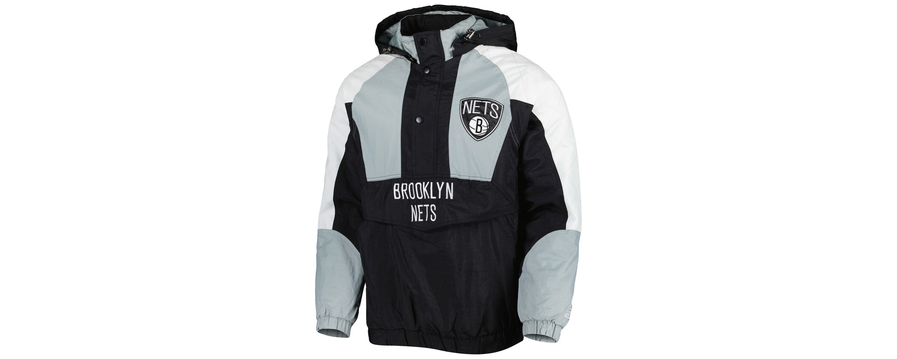 NBA Brooklyn Nets Body Check Raglan Hoodie Half-Zip Jacket