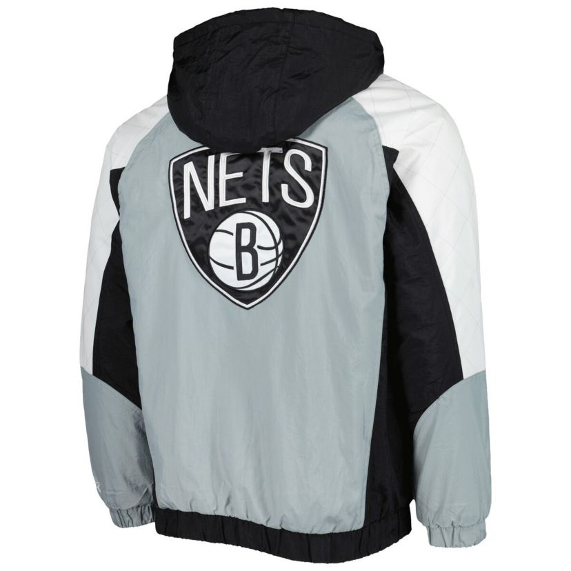 NBA Brooklyn Nets Body Check Raglan Hoodie Half-Zip Jacket
