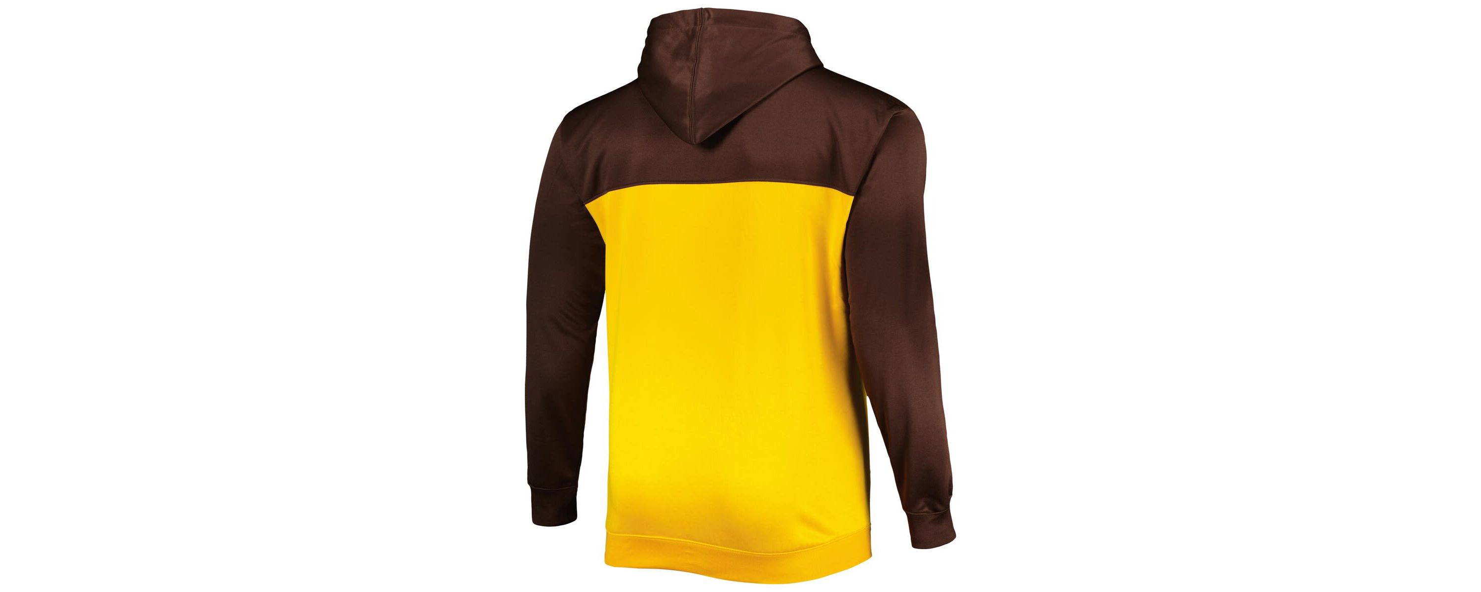 MLB Brown/Gold San Diego Padres Big & Tall Yoke Full-Zip Hoodie