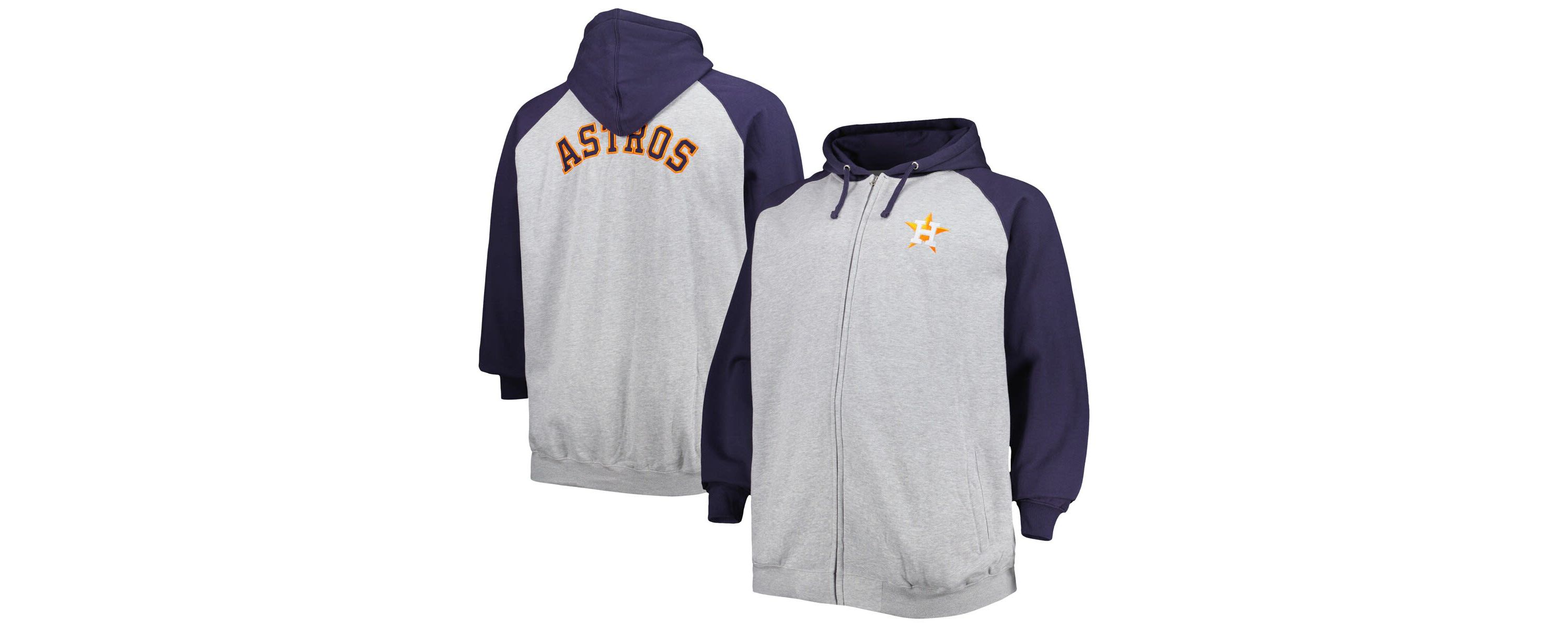 MLB ed Houston Astros Big & Tall Raglan Full-Zip Hoodie