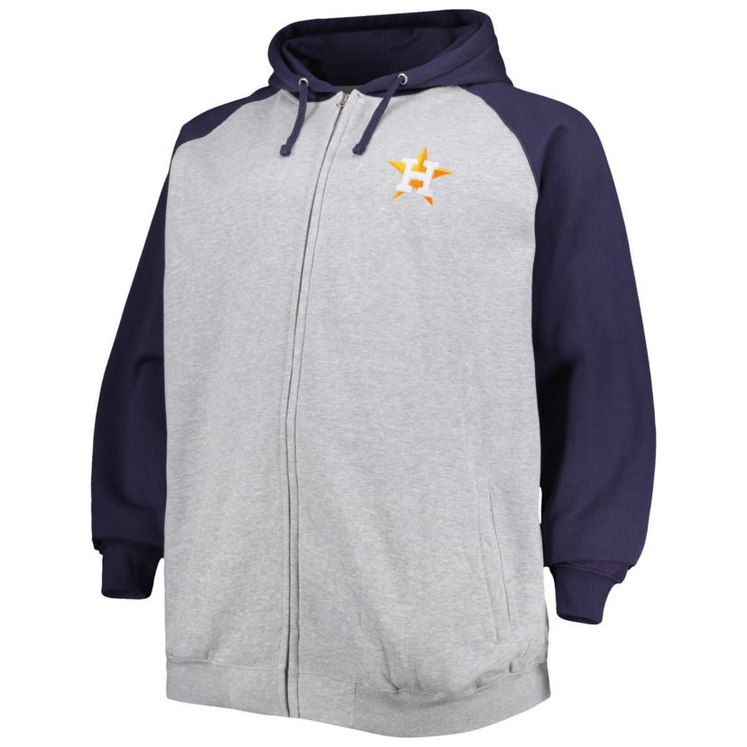 MLB ed Houston Astros Big & Tall Raglan Full-Zip Hoodie