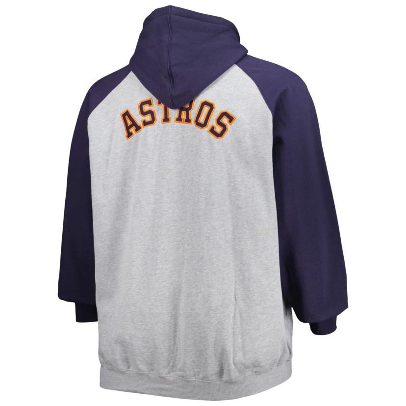 MLB ed Houston Astros Big & Tall Raglan Full-Zip Hoodie